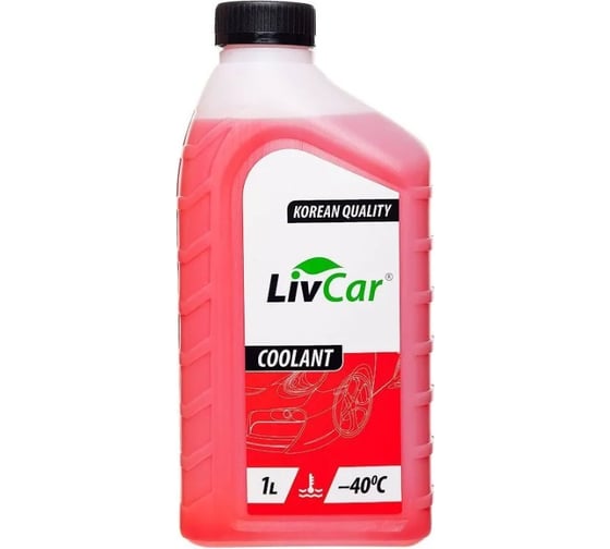 Изображение товара Антифриз готовый LIVCAR COOLANT RED -40 1л LCA40-001R