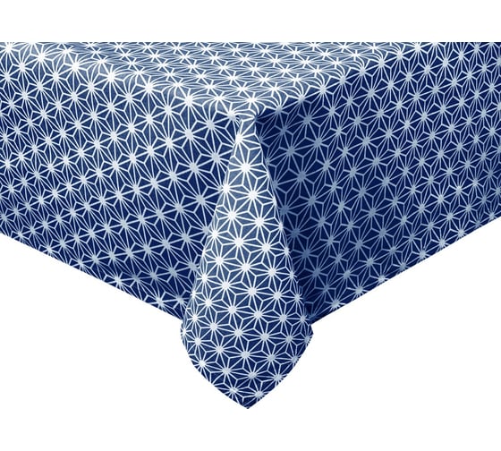 Изображение товара Скатерть Guten Morgen рогожка, Абстракция синяя, набор 140x180 см СР-АСИН-140-180