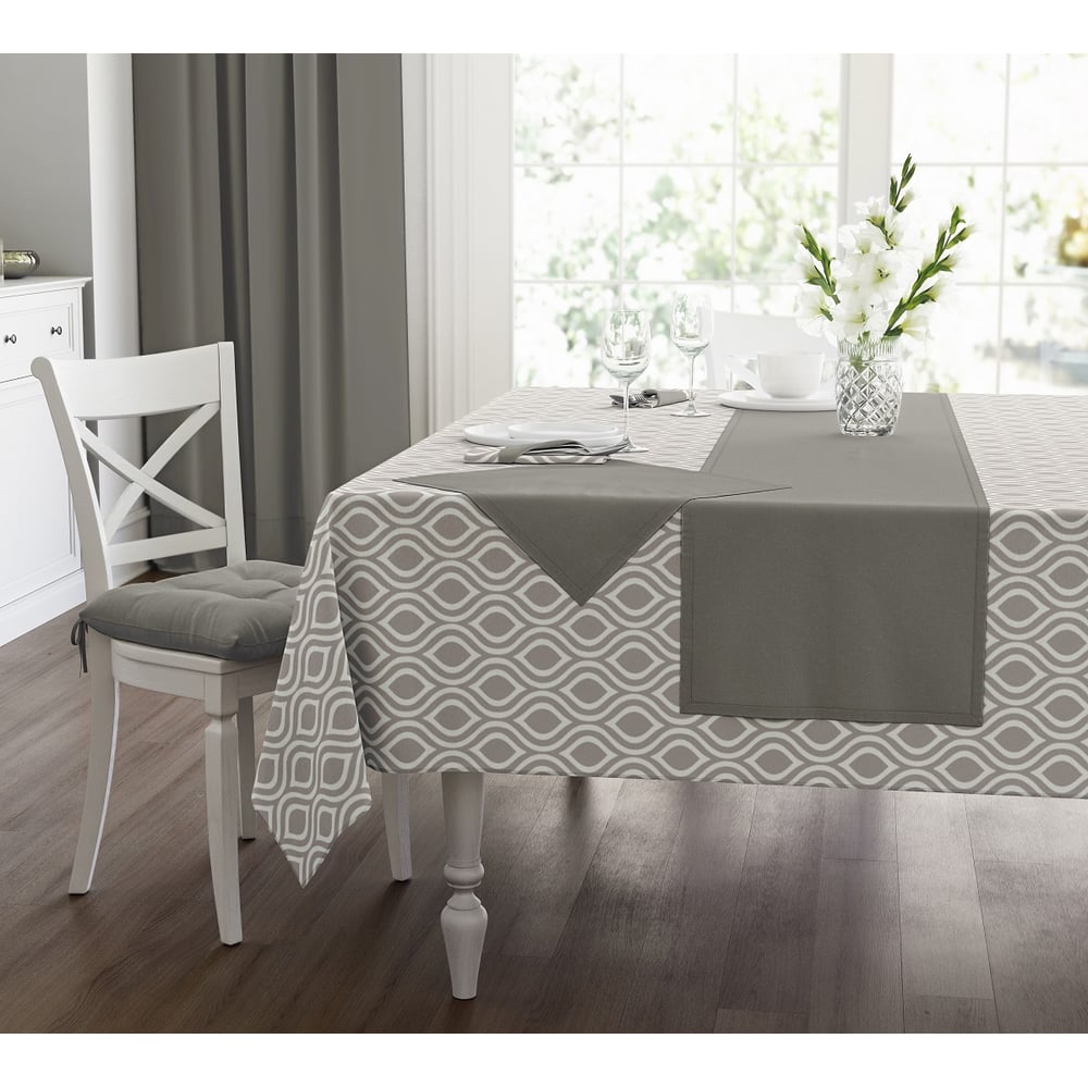 Изображение товара Стильная рогожка скатерть Guten Morgen 140x180 см для повседневной кухни