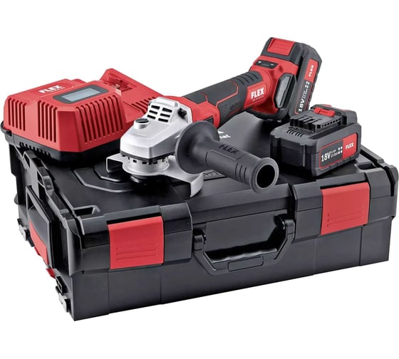 Изображение товара Аккумуляторная угловая шлифовальная машина FLEX LBE 125 18.0-EC/5.0 Set 499323