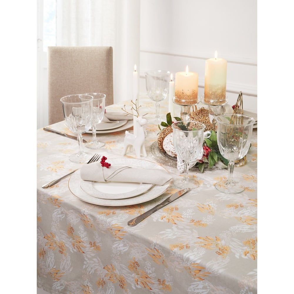 Изображение товара Скатерть Guten Morgen рогожка Веточки 140x180 см практичная и стильная