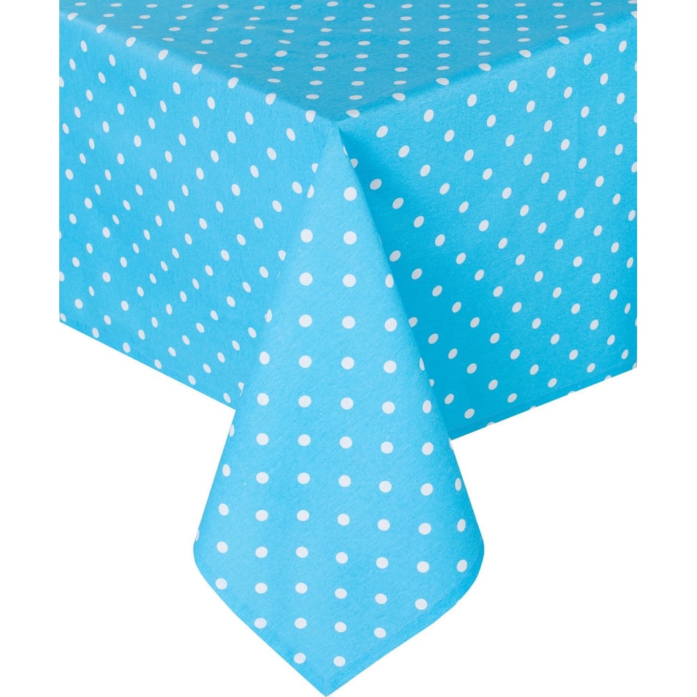 Изображение товара Скатерть из рогожки Guten Morgen Горох голубой 140x180 см