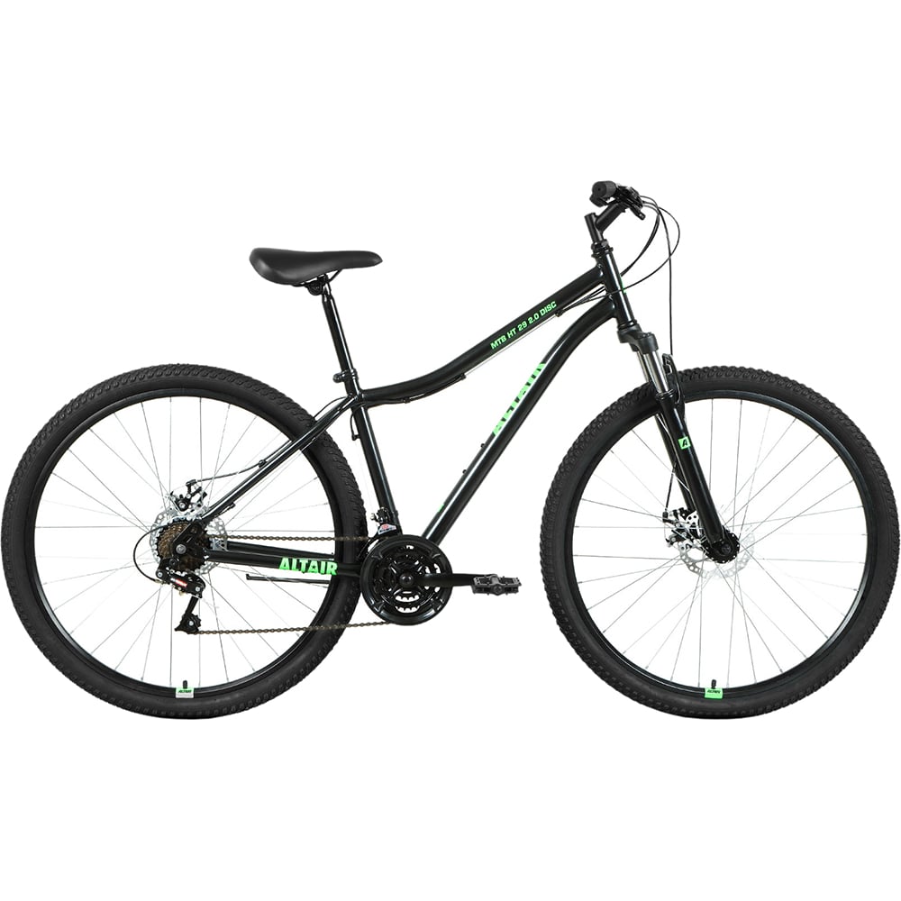 фото Велосипед altair mtb ht 29, 2.0 disc, черный/ярко-зеленый rbkt1mn9q005