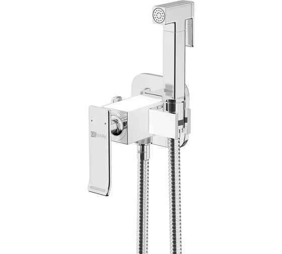 Изображение товара Смеситель с гигиеническим душем Lemark Контест встраиваемый, хром/белый LM5820CW