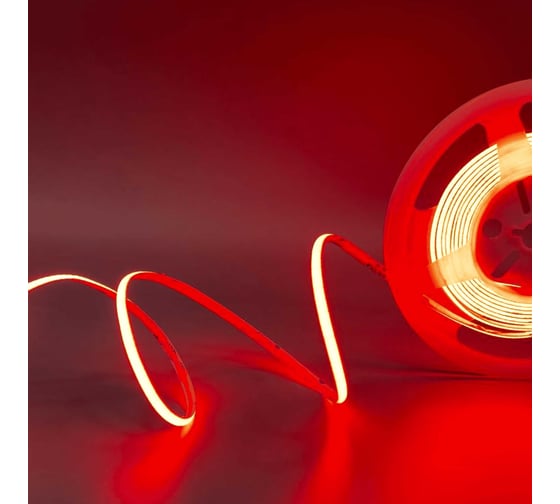 Изображение товара Светодиодная лента Geniled красная 5м 24В 9Вт/м COB подсветка 320 led/m IP33 5мм 03616