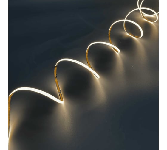 Изображение товара Светодиодная лента Geniled 5м 24В 9Вт/м 3000К COB теплая подсветка 320 led/m IP33 5мм 03609