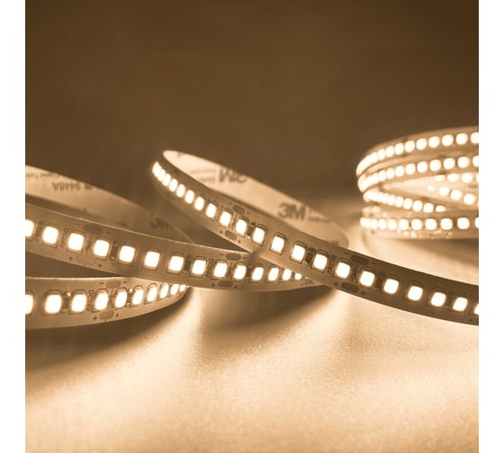 Изображение товара Светодиодная лента Geniled 5м 24В 12Вт/м 3000К теплая подсветка влагостойкая уличная 120 led/m IP65 8мм 03592