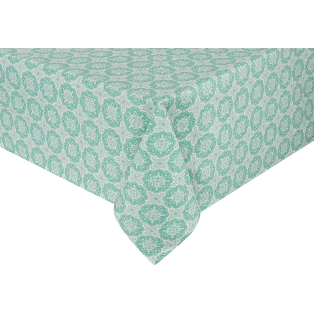 Изображение товара Скатерть Guten Morgen рогожка, Blossom зеленый, наб., 140x150 см СР-Bloss-зел-140-150