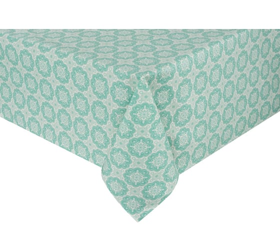 Изображение товара Скатерть Guten Morgen рогожка, Blossom зеленый, наб., 140x150 см СР-Bloss-зел-140-150