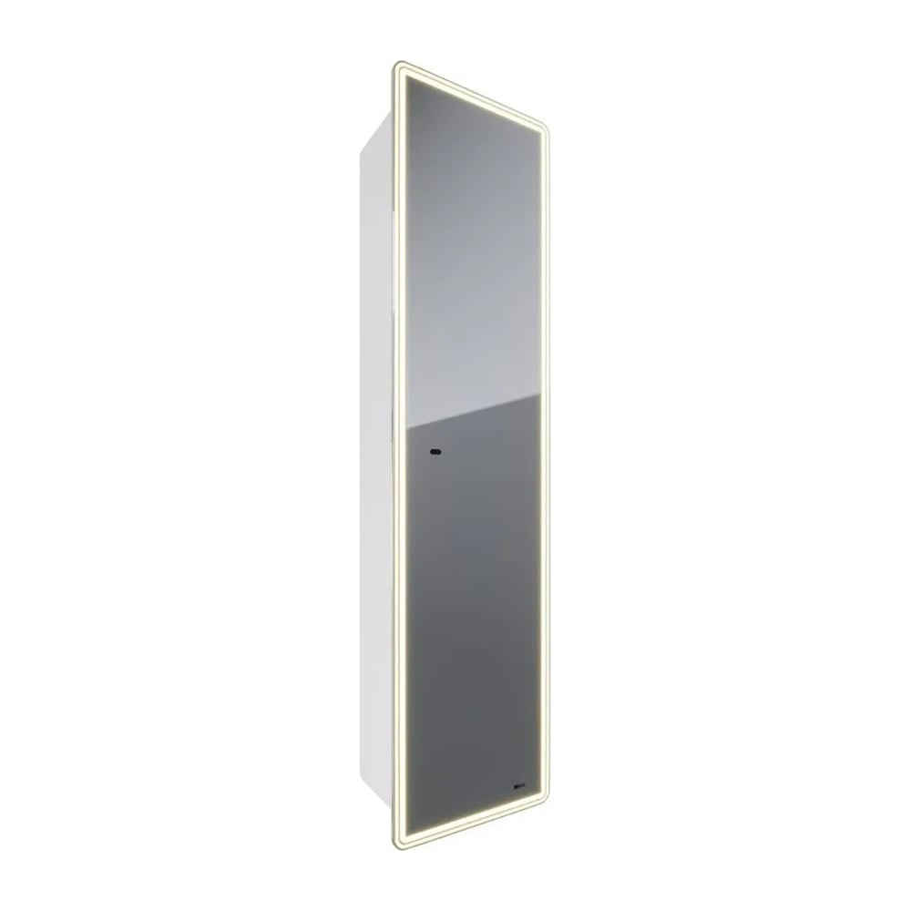 Изображение товара Пенал зеркальный Lemark ELEMENT 40x160 см, 1 дверный, правый, с подсветкой, белый LM40PZE