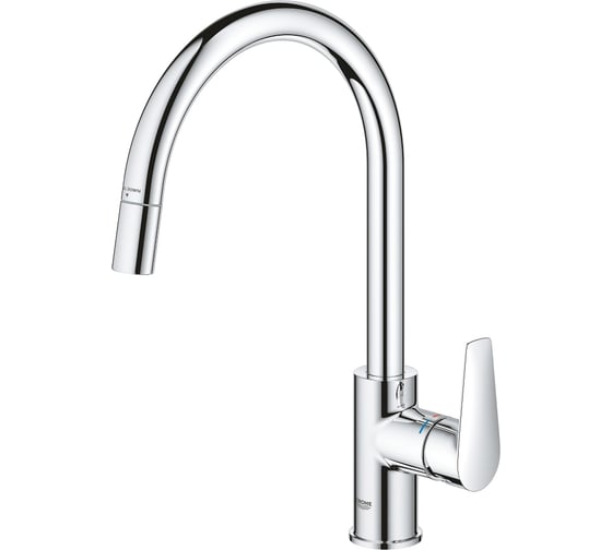 Изображение товара Смеситель для кухонной мойки GROHE BauEdge с вытяжным изливом, хром 30536000