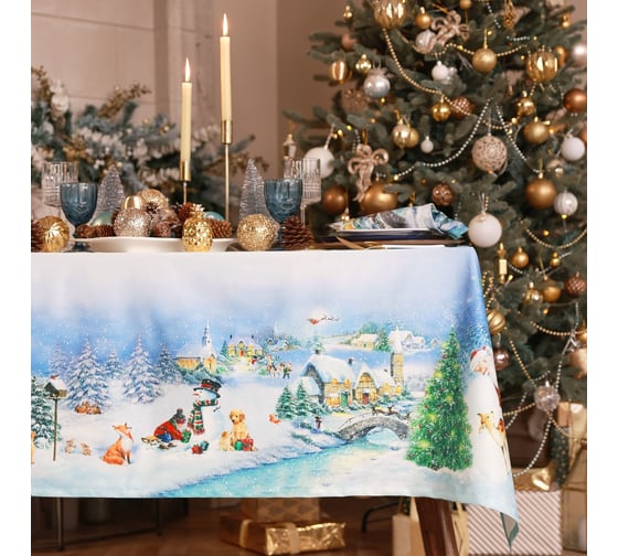 Изображение товара Набор Рождественский вечер Этель скатерть 110x150 см, с ВГМО, салфетки 40x40 см - 4 шт 9907886