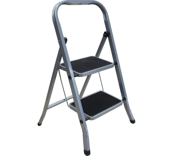 Изображение товара Стремянка Zalger 2 широкие ступени с ковриком, сталь 511-2