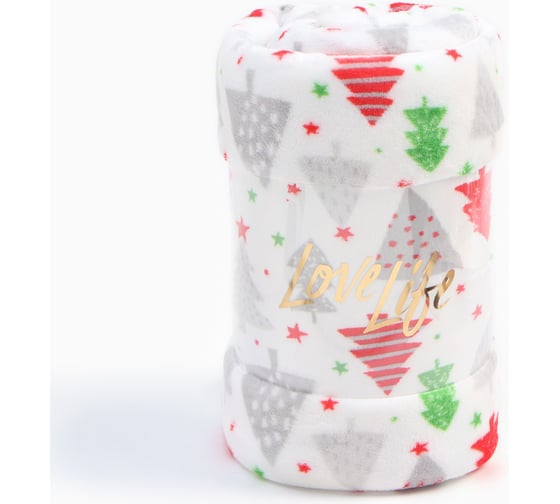 Изображение товара Плед LoveLife Ёлочки 200x220 см, 100% п/э, велсофт 280 гр/м2 9518055