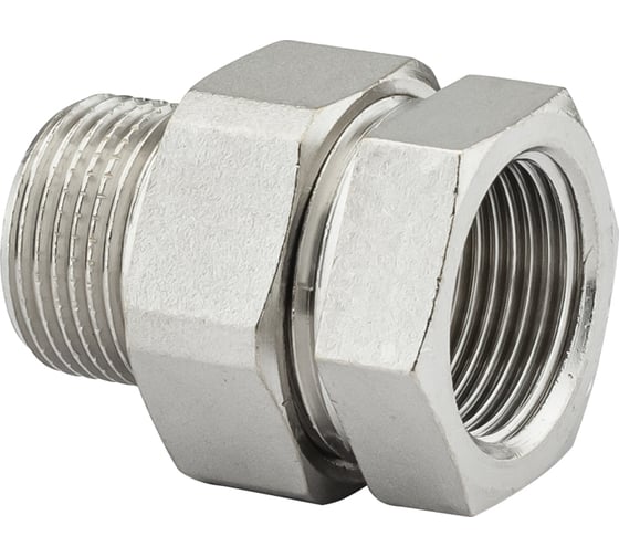 Изображение товара Соединение с полусгоном прямое PROFACTOR американка никелированная в/н 3/4" PF TF 186