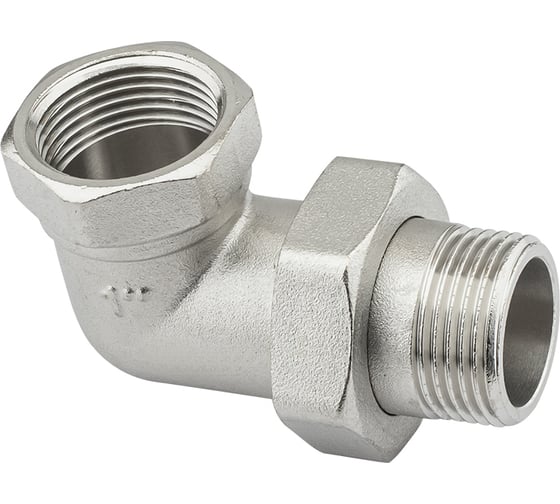 Изображение товара Соединение с полусгоном угловое PROFACTOR американка никелированная в/н 1" PF TF 193