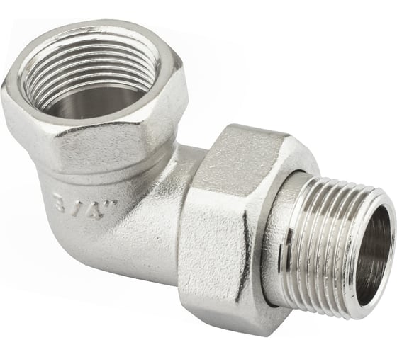 Изображение товара Соединение с полусгоном угловое PROFACTOR американка никелированная в/н 3/4" PF TF 192