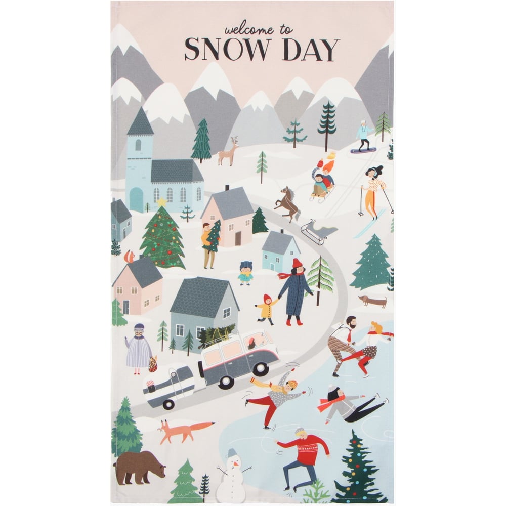 Полотенце Этель Snow day 40x73 см, 100% хлопок, саржа 190 г/кв.м 5162222