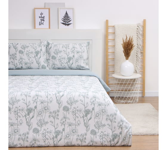 Изображение товара Комплект постельного белья LoveLife евро Summer Day 200x220 см, 225x240 см, 50x70 см 2 шт, жатка, 100% полиэстер, 100 г/кв.м 10322854