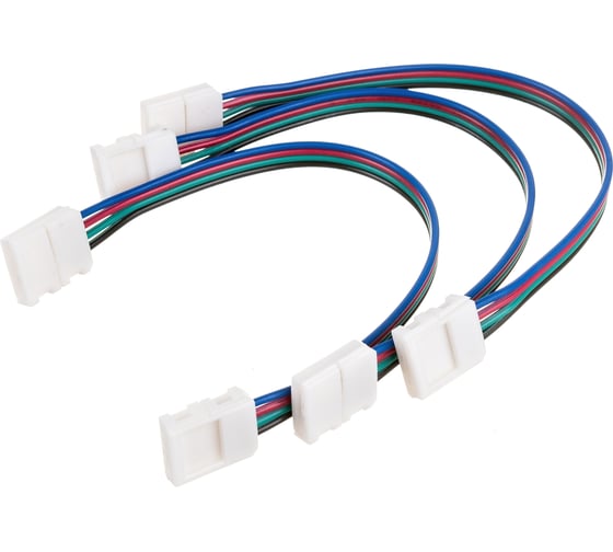 Изображение товара Коннектор IEK RGB, 10мм, 3шт, разъем-15см-разъем LSCON10-RGB-212-03