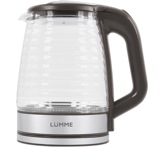 Изображение товара Чайник стеклянный LUMME LU-165 серый мрамор 37031