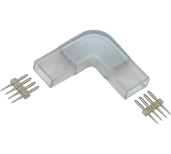 Изображение товара Угловой коннектор IEK RGB, 14мм, 5шт, разъем-разъем LSCON14-RGB-220-05