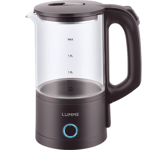 Изображение товара Чайник стеклянный LUMME LU-4105 коричневый оникс 39410