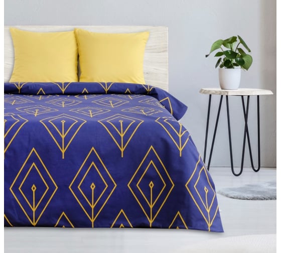 Изображение товара Комплект постельного белья Этель евро Желтый лепесток 200x217, 220x240, 70x70-2 шт, поплин 125 г/м2 2565809