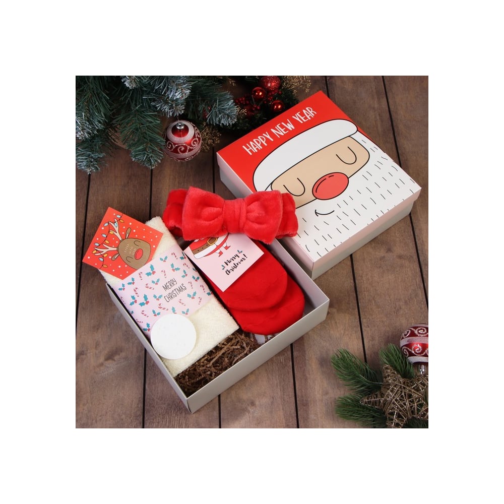 Изображение товара Подарочный набор полотенец Этель Happy new year 3 шт 30x60 см хлопок яркий дизайн