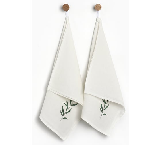 Изображение товара Набор полотенец Этель Linen natural 40x70см - 2 шт., 100% лён 10532434