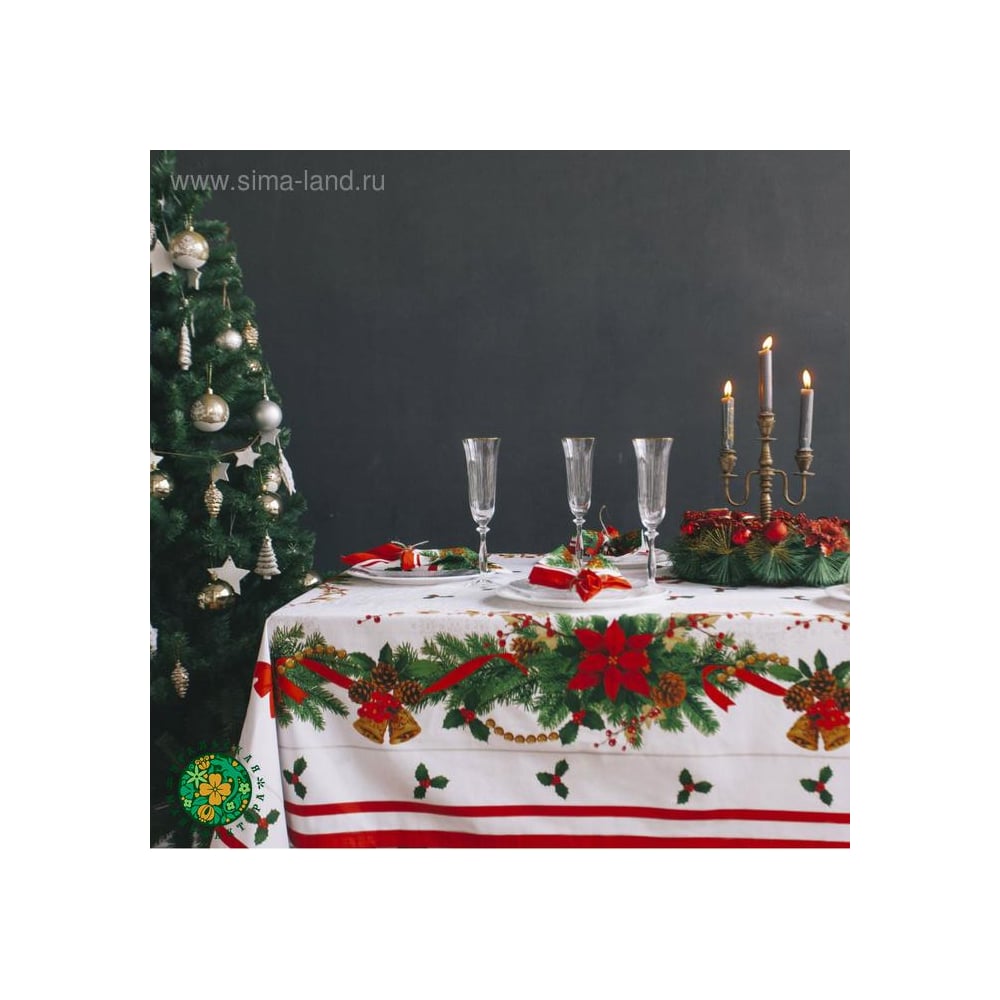 Изображение товара Скатерть Этель "Рождественский бал "150x180 см, хлопок 100% 1652727