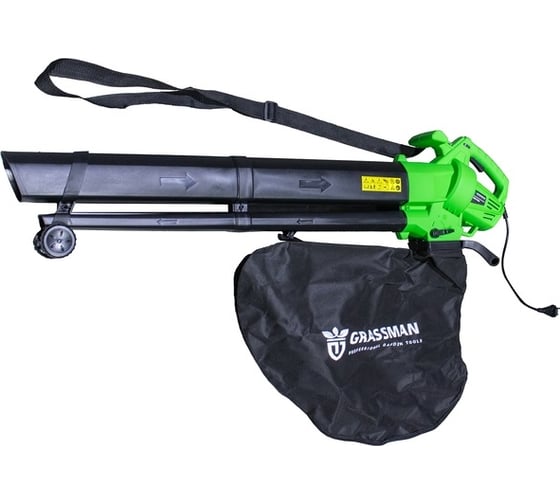 Изображение товара Электрическая воздуходувка Grassman DGE-1500(1500 Вт, 270 км/час, объем мусоросборника 35л) 020336