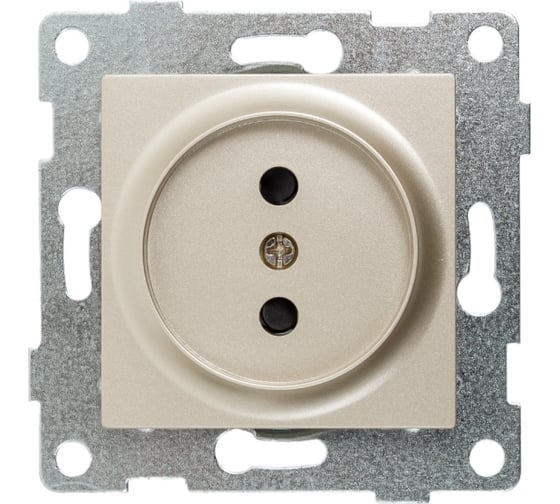 Изображение товара Механизм розетки GUSI ELECTRIC Ugra 1-ой б/з с з/ш, СУ , 16А, 250В, шампань С11Р2-027