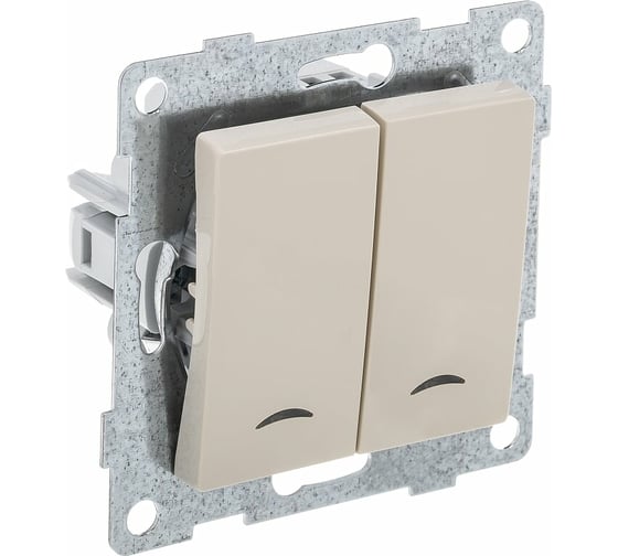 Изображение товара Механизм выключателя GUSI ELECTRIC Ugra 2кл. инд, СУ , 10А, 250В, бежевый С11В28-003