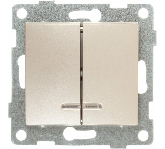 Изображение товара Механизм выключателя GUSI ELECTRIC Bravo 2кл. инд, СУ, 10А, 250В, шампань С10В28-027