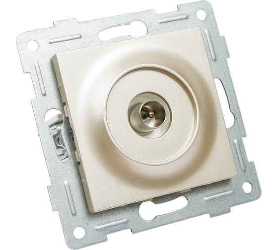 Изображение товара Механизм антенной розетки GUSI ELECTRIC Ugra одинарной, СУ, шампань С11А1-027