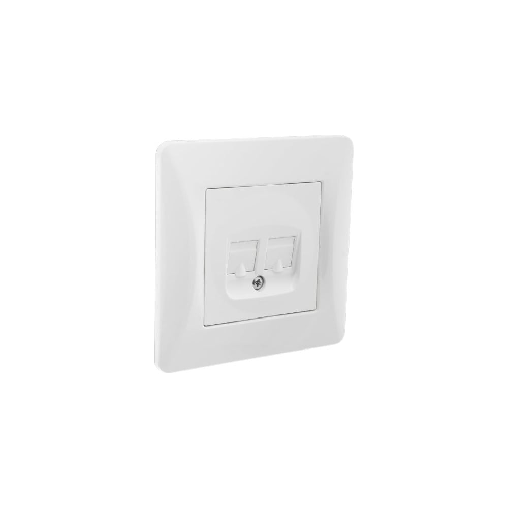 фото Комбинированная розетка gusi electric ugra rj45, rj12, су, белый с11кt-001-сб