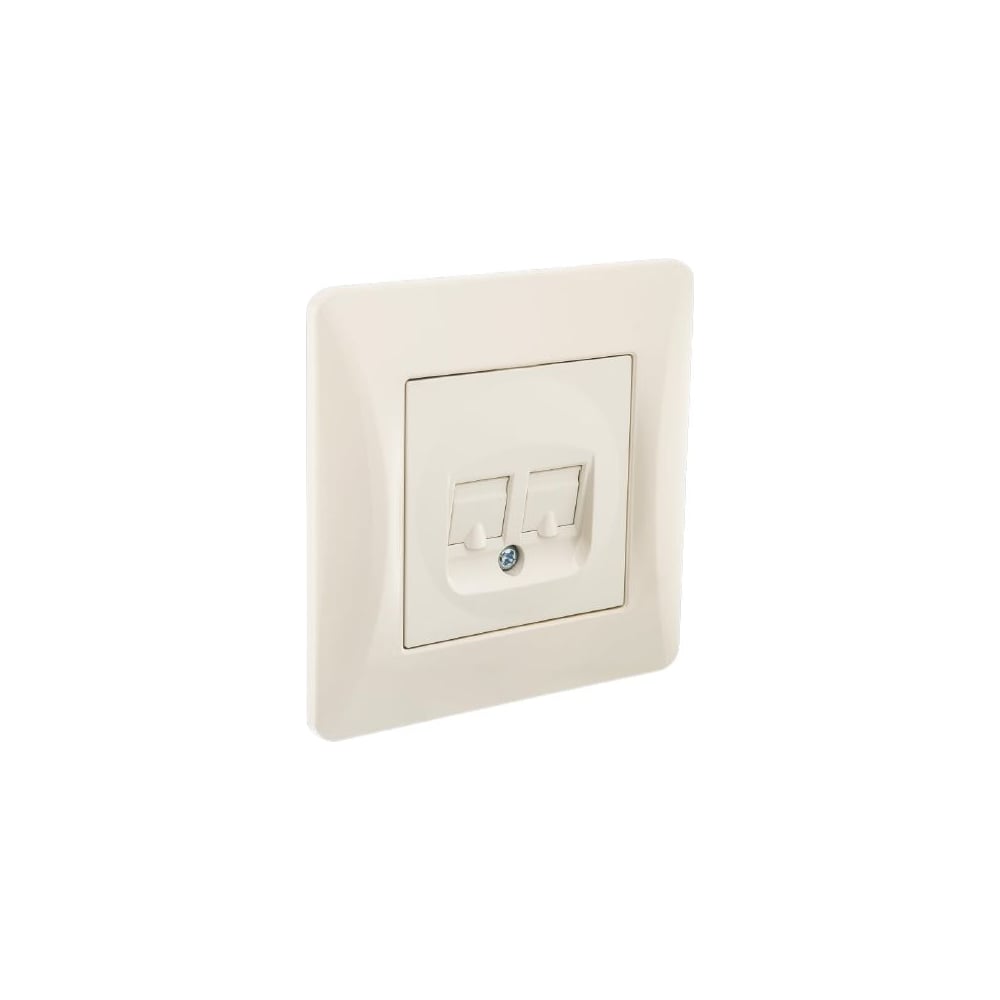 фото Комбинированная розетка gusi electric ugra rj45, rj12, су, беж с11кt-003-сб