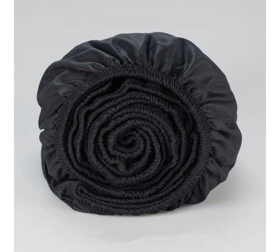 Изображение товара Простыня на резинке Guten Morgen поплин, гладкокрашенный, Черный, 160x200 см ППрПЧ-1600-160-200