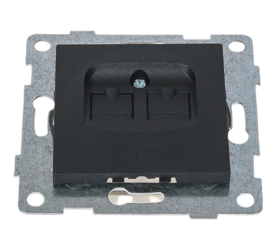 Изображение товара Механизм комбинированной розетки GUSI ELECTRIC Ugra RJ45, RJ12, СУ, графит С11КТ-010