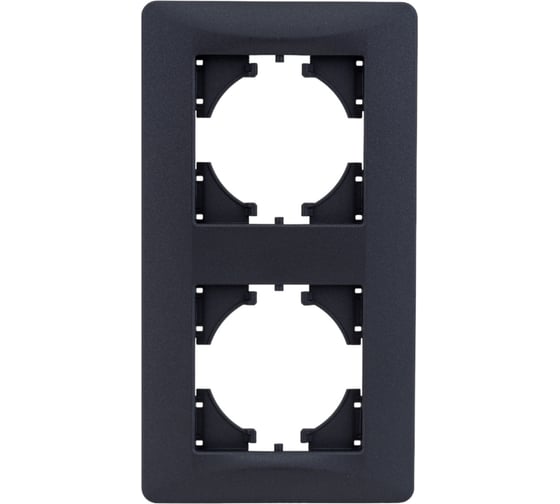 Изображение товара Рамка GUSI ELECTRIC Ugra  2-местная, цвет графит. С1120-010