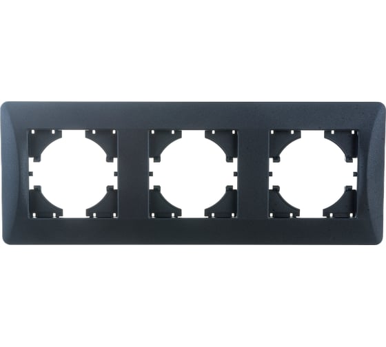 Изображение товара Рамка GUSI ELECTRIC Ugra 3-местная, цвет графит С1130-010