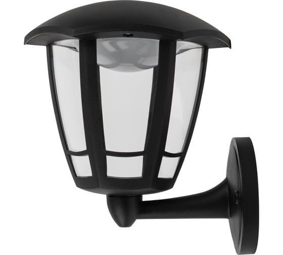 Изображение товара Садово-парковый светильник ЭРА ДБУ 078005 Дели 1 черный 6 гранный настенный IP44 светодиодный 8Вт 300 Б0064299