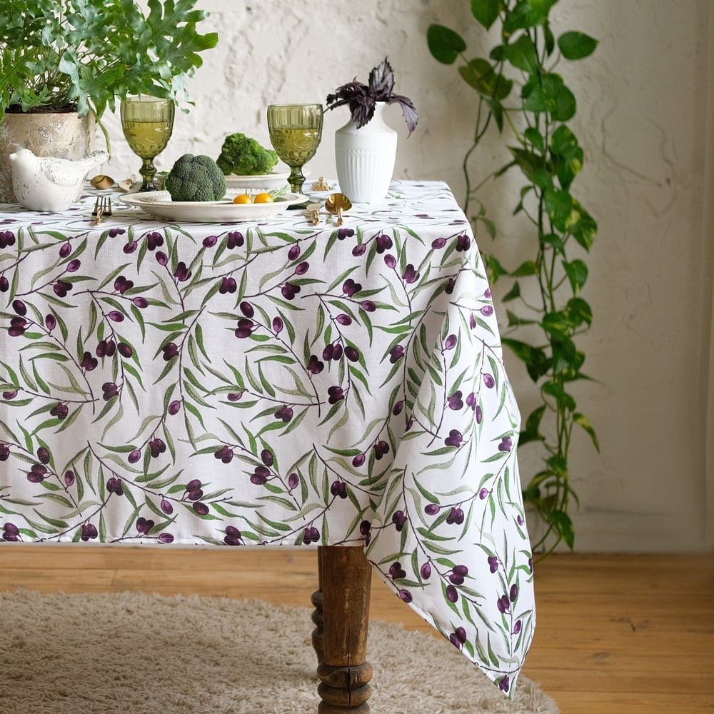 Изображение товара Скатерть Доляна Olives 149x180 см, 100% хлопок, рогожка 164 г/м2 9215873