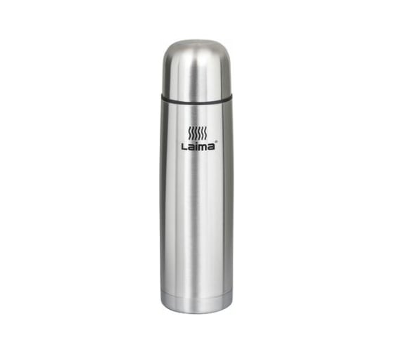 Изображение товара Классический термос с узким горлом ЛАЙМА 1л, нержавеющая сталь, 601414
