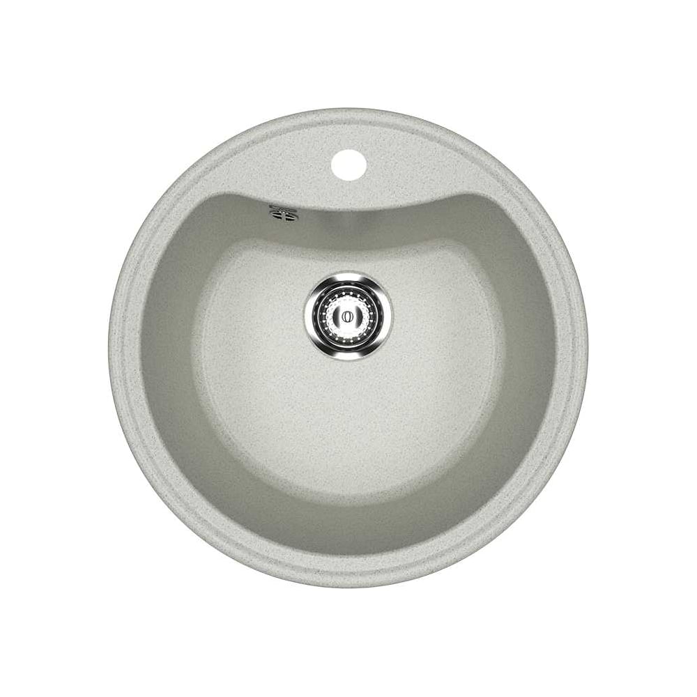 Изображение товара Кухонная мойка ULGRAN U-601-310 серый искусственный мрамор врезная диаметр отверстия 35 мм