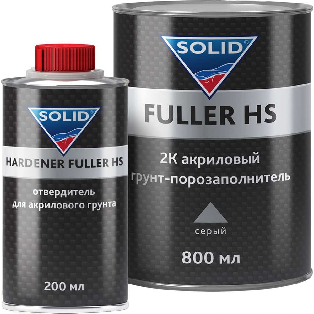 Изображение товара Грунт-наполнитель SOLID PROF FULLER HS GREY 800+200 мл для кузовного ремонта