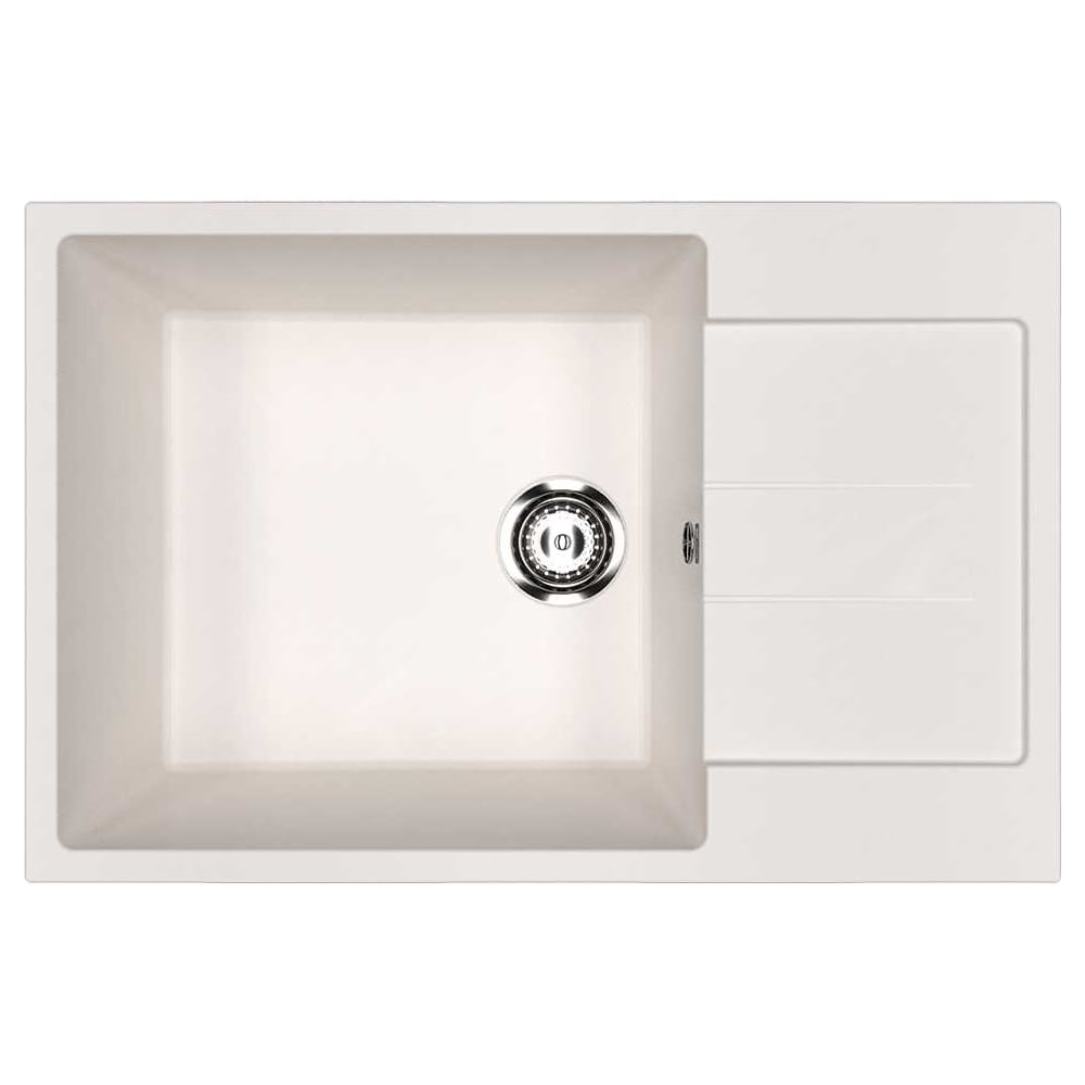 Изображение товара Кухонная мойка ULGRAN U-602-331 из искусственного мрамора белая прямоугольная