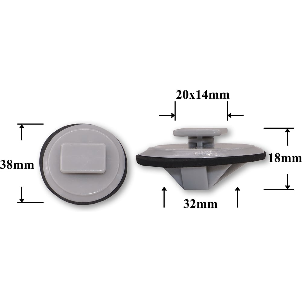 Изображение товара Автокрепеж для Mazda 10 шт от КрепАвто, серый/черный