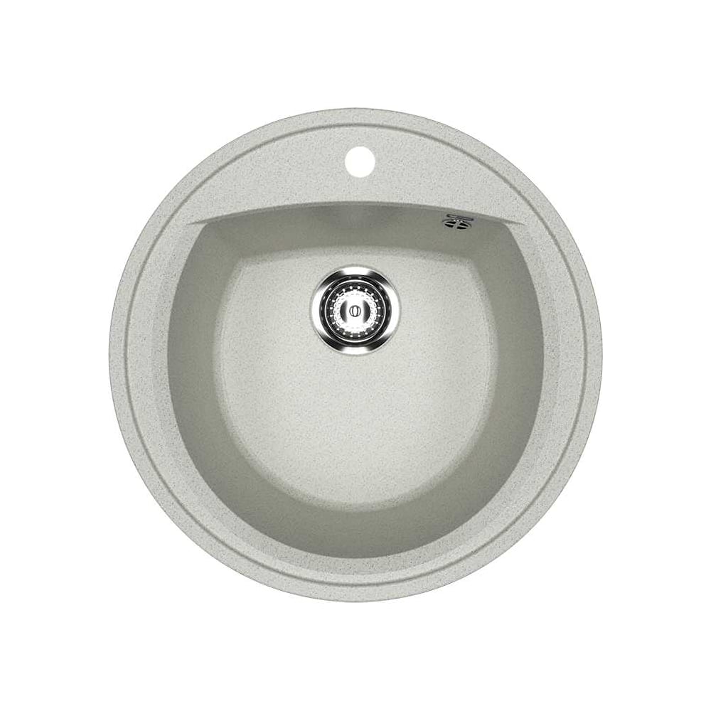 Изображение товара Кухонная мойка из искусственного мрамора ULGRAN U-603-310 круглая серого цвета